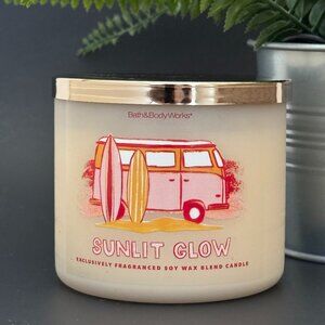 BBW Sunlit Glow Bath & Body Works 3 Wick Candle